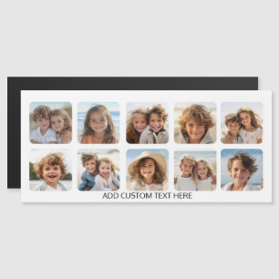 10 foto collage met eenvoudige tekst - witte magne
