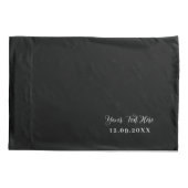 10 Foto collage met tekst op achterzijde - Black P Kussensloop (Achterkant)