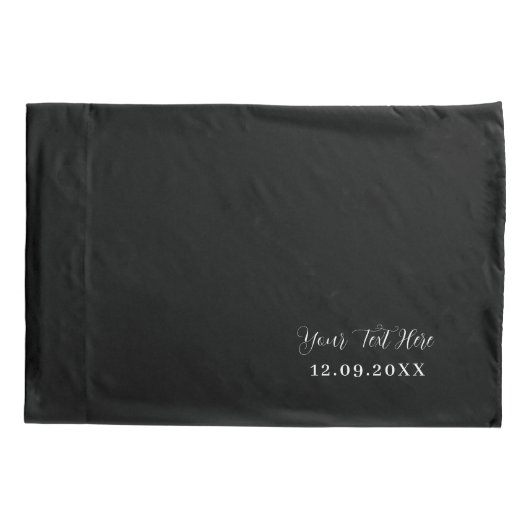 10 Foto collage met tekst op achterzijde - Black P Kussensloop (Achterkant)