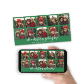 10 Foto collage - Minimale pretkerst - groen Feestdagenkaart