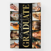 10 Foto Collage Modern Graduation Party Spandoek (Verticaal)
