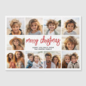 10 foto-collage - moderne kerstkaartmagneet (Voorkant)