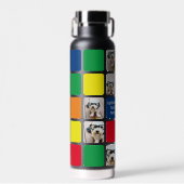 10 foto collage moderne kubus rood blauw groen gee waterfles (Voorkant)