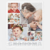 10-Foto Collage Oma Cadeau Fleece Deken (Voorkant)