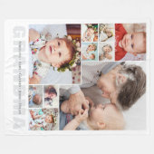 10-Foto Collage Oma Cadeau Fleece Deken (Voorkant (Horizontaal))