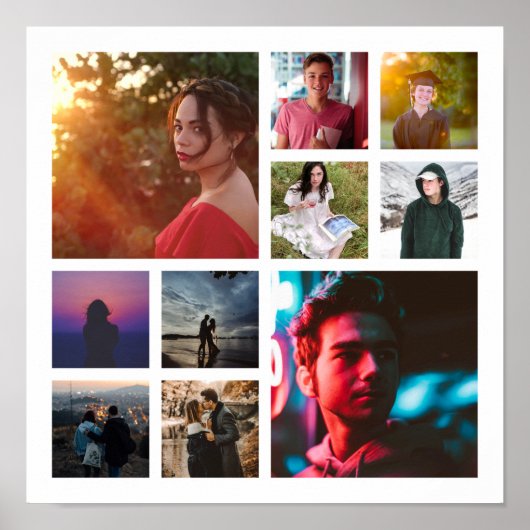 10 Foto collage Poster (Voorkant)