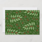 10 foto-collage - Prettig kerstfeest groene botani Feestdagenkaart (Achterkant)