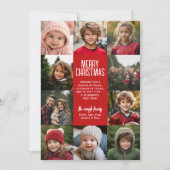 10 foto Collage rand - Retro Stripe Downloaden Feestdagenkaart (Voorkant)