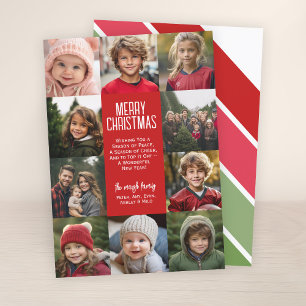 10 foto Collage rand - Retro Stripe Downloaden Feestdagenkaart