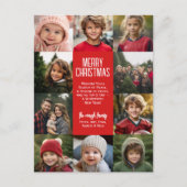 10 foto-collage rand - vrolijk kerstgroet feestdagenkaart (Voorkant)