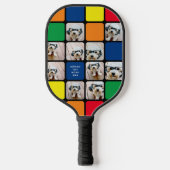 10 Foto-collage - Snelheidsbedekking primaire kleu Pickleball Paddle (Voorkant)