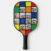 10 Foto-collage - Snelheidsbedekking primaire kleu Pickleball Paddle (Achterkant)