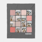 10 Foto Collage - u kunt achtergrondkleur wijzigen Fleece Deken (Voorkant)