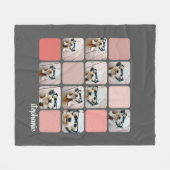 10 Foto Collage - u kunt achtergrondkleur wijzigen Fleece Deken (Voorkant (Horizontaal))