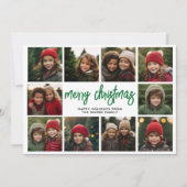 10 Foto-collage - Vroege Kerstapes Feestdagenkaart (Voorkant)