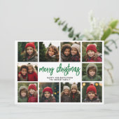 10 Foto-collage - Vroege Kerstapes Feestdagenkaart (Staand voorkant)