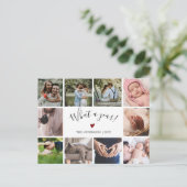 10 foto collage wat een jaar modern feestdagenkaart (Staand voorkant)