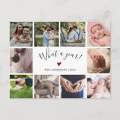 10 foto collage wat een jaar modern feestdagenkaart (Voorkant)