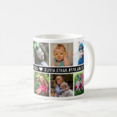 10 Foto Collage We houden van je tante Black White Koffiemok (Voorkant rechts)