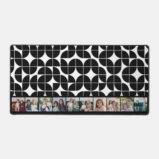 10 Foto Collage zwart wit midden eeuw halve maan Bureaumat (Voorkant)