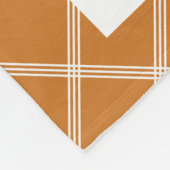 10 Foto Elegant Modern Brown Pset Stylish Name Fleece Deken (Hoek)