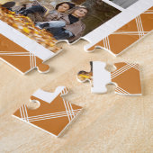 10 Foto Elegant Modern Brown Pset Stylish Name Legpuzzel (Zijkant)