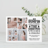 10 Foto Kerstboom Zwangerschapsaankondiging Feestdagenkaart (Staand voorkant)