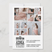 10 Foto Kerstboom Zwangerschapsaankondiging Feestdagenkaart (Voorkant)