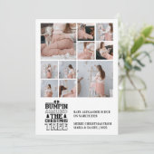 10 Foto Kerstboom Zwangerschapsaankondiging Feestdagenkaart (Staand voorkant)