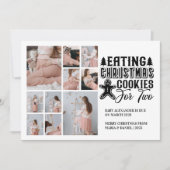 10 Foto Kerstkoekjes voor 2 Zwangerschap Feestdagenkaart (Voorkant)