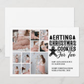 10 Foto Kerstkoekjes voor 2 Zwangerschap Feestdagenkaart (Voorkant / Achterkant)