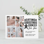 10 Foto Kerstkoekjes voor 2 Zwangerschap Feestdagenkaart (Staand voorkant)