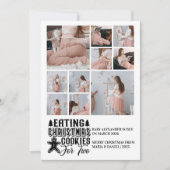 10 Foto Kerstkoekjes voor 2 Zwangerschap Feestdagenkaart (Voorkant)