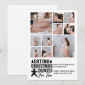 10 Foto Kerstkoekjes voor 2 Zwangerschap Feestdagenkaart (Voorkant / Achterkant)