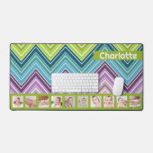 10 Foto Kleurrijke ZigZag Gepersonaliseerd Bureaumat (Keyboard & Muis)