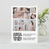 10 Foto Mama om de zwangerschap van Kerstmis te zi Feestdagenkaart (Staand voorkant)