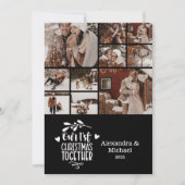 10 foto minimalistische eerste kerst samen feestdagenkaart (Voorkant)