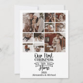 10 foto minimalistische eerste kerstwoning feestdagenkaart (Voorkant)