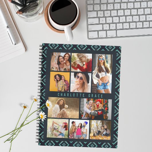 10 Foto Modern Geometric Stylish Name Notitieboek