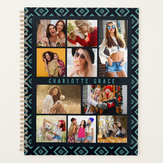 10 Foto Modern Geometric Stylish Name Planner (Voorkant)