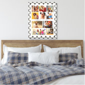 10 Foto Modern Groovy Daisy Flower Stylish Name Canvas Afdruk (Insitu (Slaapkamer))