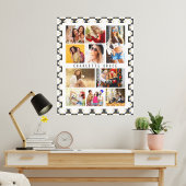 10 Foto Modern Groovy Daisy Flower Stylish Name Canvas Afdruk
