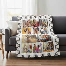 10 Foto Modern Groovy Daisy Flower Stylish Name Fleece Deken