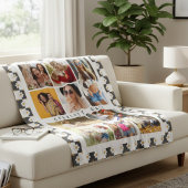 10 Foto Modern Groovy Daisy Flower Stylish Name Fleece Deken