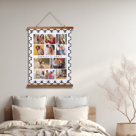 10 Foto Modern Groovy Daisy Flower Stylish Name Hangend Wandkleed