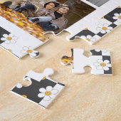 10 Foto Modern Groovy Daisy Flower Stylish Name Legpuzzel (Zijkant)
