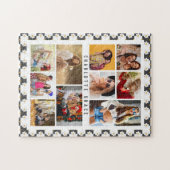 10 Foto Modern Groovy Daisy Flower Stylish Name Legpuzzel (Horizontaal)