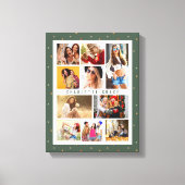 10 Foto Modern Stars Stijlvolle Groene Naam Canvas Afdruk (Voorkant)