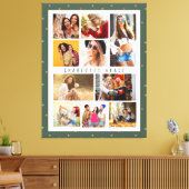 10 Foto Modern Stars Stijlvolle Groene Naam Canvas Afdruk (Insitu (Woonkamer))