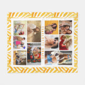 10 Foto Modern Stijlvolle Waterverf Naam verlaat Fleece Deken (Voorkant (Horizontaal))